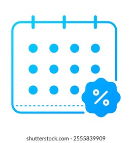 Calendar icon. calendar, shopping, day, sale, discount, special offer, event, promotion, mega sale, promo. Vector icon illustration