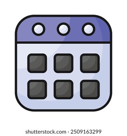 A calendar icon showing scheduling, events, and time management for planning.