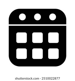 A calendar icon showing scheduling, events, and time management for planning.