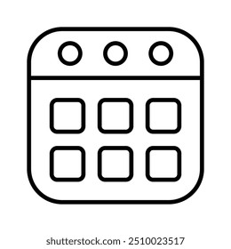 A calendar icon showing scheduling, events, and time management for planning.