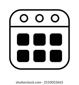 A calendar icon showing scheduling, events, and time management for planning.