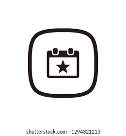 Calendar icon sign symbol