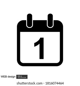 Icono de calendario, signo de calendario y diseño de vector de símbolo