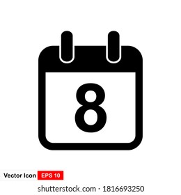 Calendar icon, calendar sign and symbol vector design