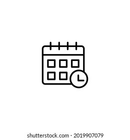 Calendar icon, calendar sign vector for web site Computer and mobile app