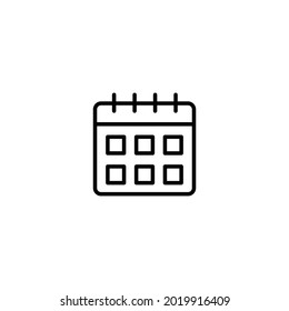 Icono de calendario, vector de signo de calendario