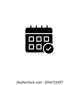 Icono de calendario, vector de signo de calendario