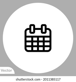 Calendar icon sign vector,Symbol, logo illustration for web and mobile