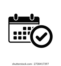 Vector aislado de la silueta del icono del calendario