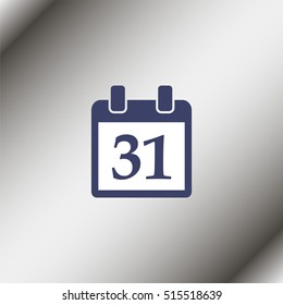 Calendar icon. Simple calendar with date 31.