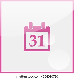 Calendar icon. Simple calendar with date 31.
