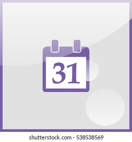 Calendar icon. Simple calendar with date 31.