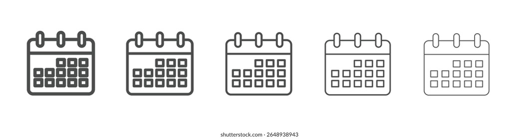 calendar icon simple isolated vector sign