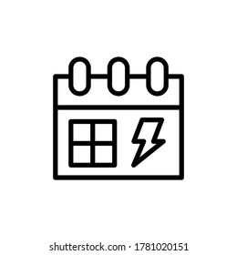 Calendar icon. Simple line, outline vector elements of rock n roll icons for ui and ux, website or mobile application