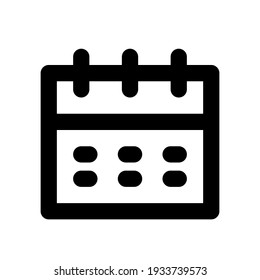 Kalendersymbol im einfachen Rahmenstil für Websites, Präsentationen und Anwendungsprojekte