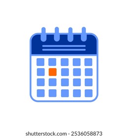 Calendar icon. Simple solid style. Schedule, date, day, plan, symbol concept. Vector illustration