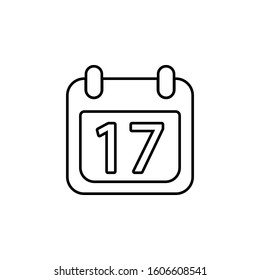 calendar icon. Simple thin line, outline vector of banking icons for ui and ux, website or mobile application