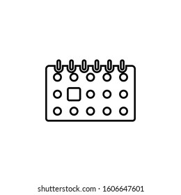 the calendar icon. Simple thin line, outline vector of web icons for ui and ux, website or mobile application