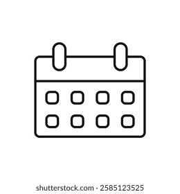 Calendar icon. simple thin line vector icon