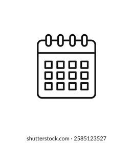 Calendar icon. simple thin line vector icon