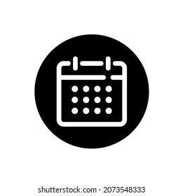 Calendar icon, simple vector glyph style