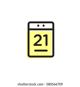 Calendar icon. Simple vector sign.