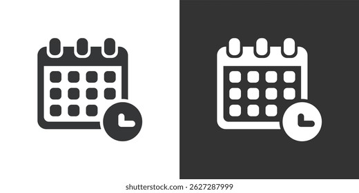 Calendar  icon. Solid glyph series icon