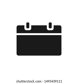 Calendar icon in solid style design suitable for website, app, and ui design. Vector illustration with editable stroke and pixel perfect icons on white background. EPS 10