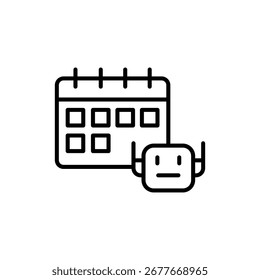 Kalendersymbol mit quadratischem Zeichen für die Planung und die Datumsverwaltung