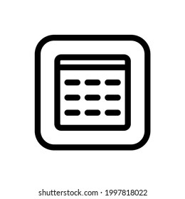 Kalendersymbol im quadratischen Stil