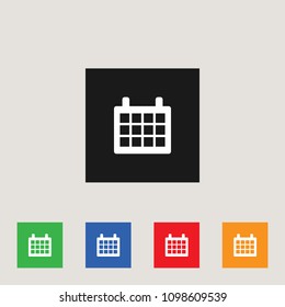Calendar icon, stock vector illustration, EPS10.
