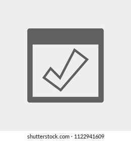 Calendar icon, stock vector illustration flat design style