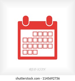 Calendar icon, stock vector illustration flat design style