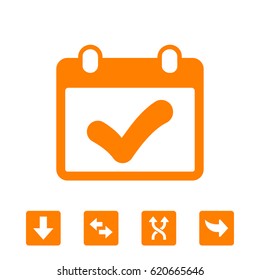 calendar icon stock vector illustration flat design