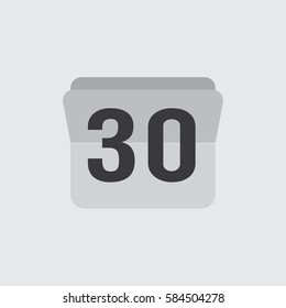 the calendar icon in the style of a flat