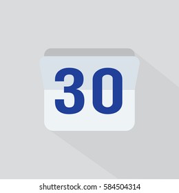the calendar icon in the style of a flat