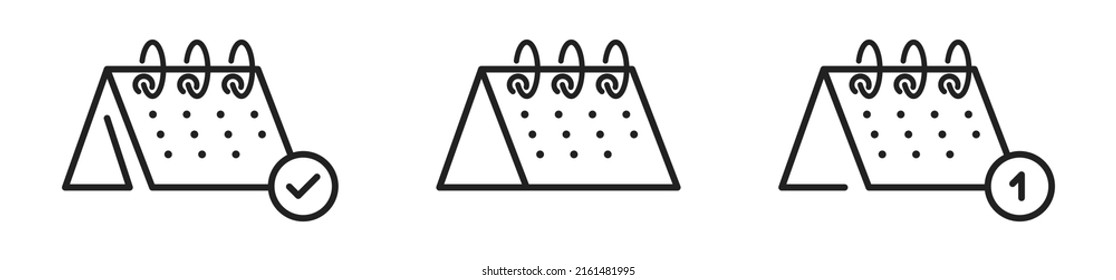 Calendar icon. Calendar symbol collection. Planner icons. Table calendar icon. Vector isolated illustration.