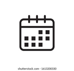 Calendar icon symbol. Date, schedule, event icon vector isolated