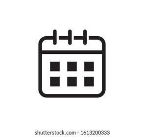 Calendar icon symbol. Date, schedule, event icon vector isolated