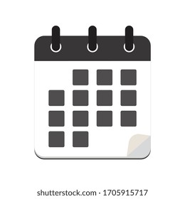 Calendar icon symbol. Date, schedule, event icon vector. Calendar Icon in trendy flat style isolated on grey background. Calendar symbol for your web site design, logo, app, UI. Vector illustration