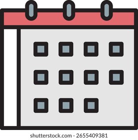 Símbolo de icono de calendario para fecha y horario