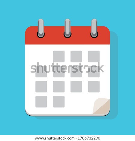 Calendar icon symbol. Date, schedule, event icon vector. Calendar Icon in trendy flat style isolated on grey background. Calendar symbol for your web site design, logo, app, UI. Vector illustration
