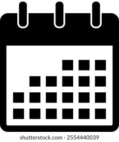 Calendar icon. Calendar symbol. Deadline. Date. Time
