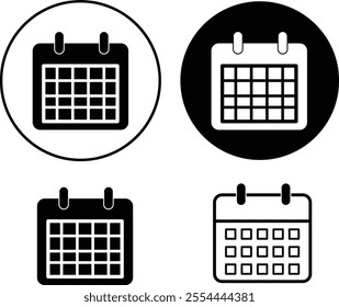 Calendar icon. Calendar symbol. Deadline. Date. Time
