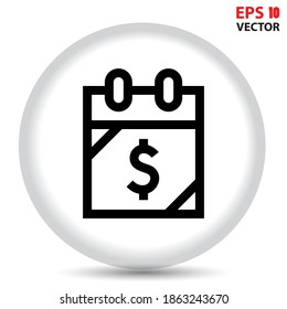 Símbolo del icono Calendario. Vector de icono de comercio electrónico. Ilustración vectorial Eps10.