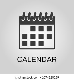 Calendar icon. Calendar symbol. Flat design. Stock - Vector illustration