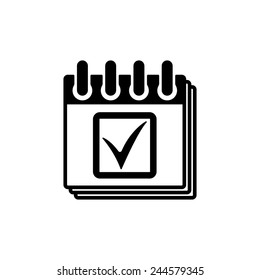 The calendar icon. Calendar symbol. Flat Vector illustration