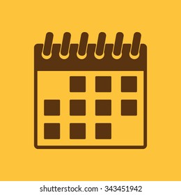The calendar icon. Calendar symbol. Flat Vector illustration