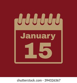 The calendar icon. Calendar symbol. Flat Vector illustration