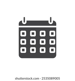 Calendar icon Symbol mark in filled style